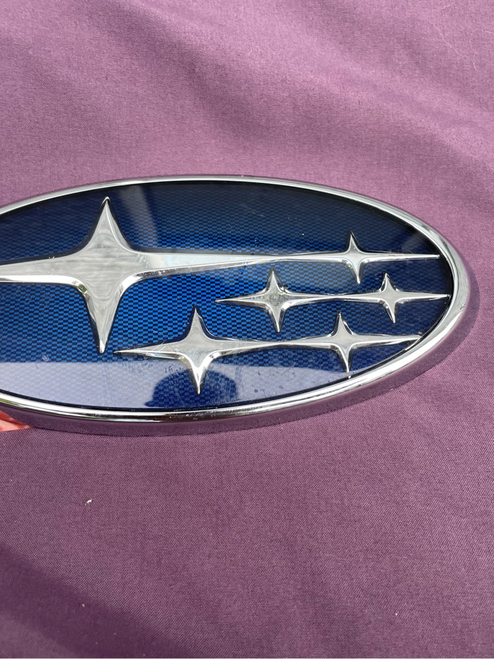 Subaru Blue Star Emblem Accent - Chrome Trim